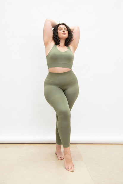 Legging taille haute sans couture grande taille Ultimate - Vert Sauge