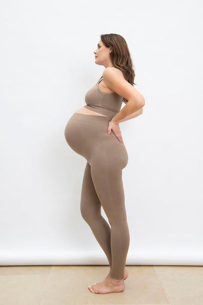 Legging de grossesse sans couture Ultimate - Oatmeal Avione