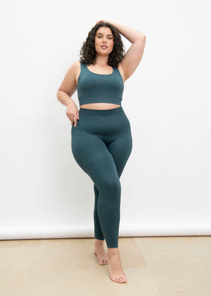 Legging taille haute sans couture grande taille Ultimate - Teal Bleu