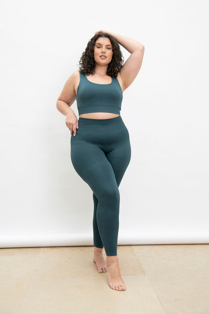 Legging taille haute sans couture grande taille Ultimate - Teal Bleu