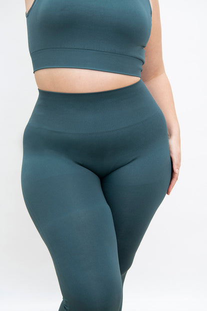 Legging taille haute sans couture grande taille Ultimate - Teal Bleu