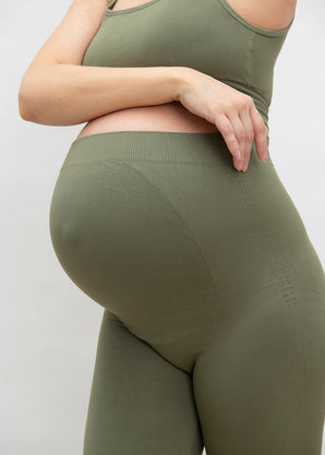 Legging de grossesse sans couture Ultimate - Vert Sauge