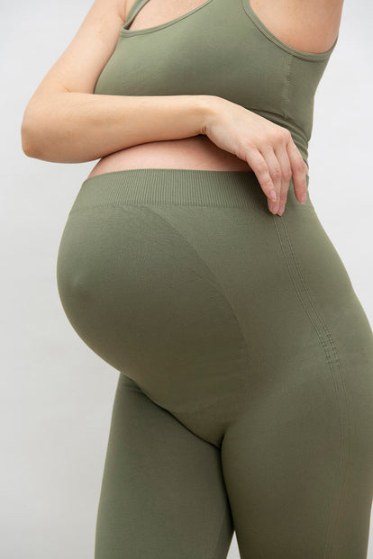 Legging de grossesse sans couture Ultimate - Vert Sauge