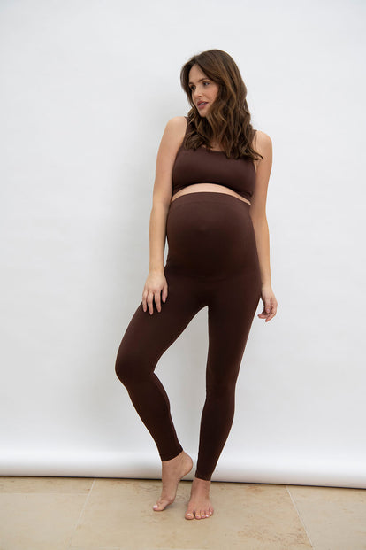 Legging de grossesse sans couture Ultimate - Chocolat