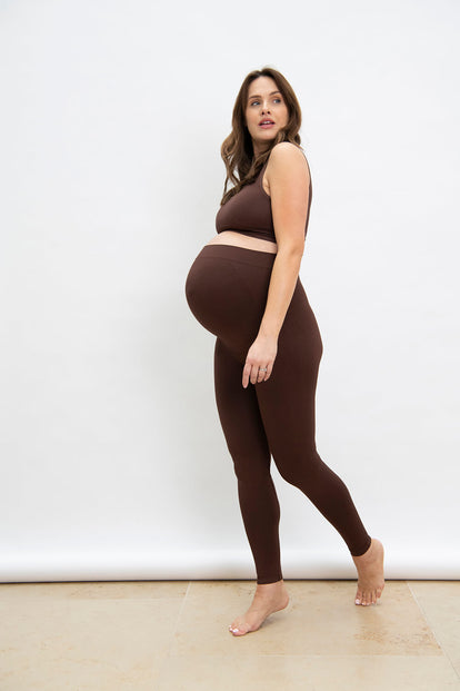 Legging de grossesse sans couture Ultimate - Chocolat