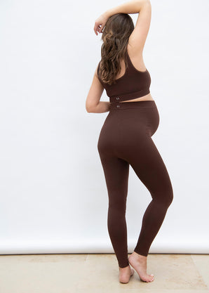 Legging de grossesse sans couture Ultimate - Chocolat