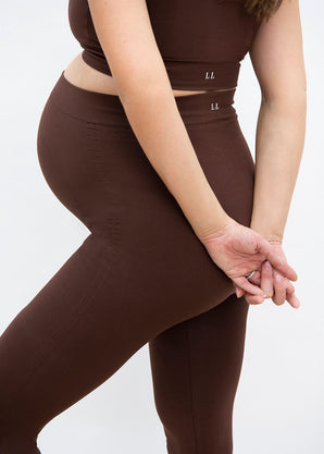 Legging de grossesse sans couture Ultimate - Chocolat