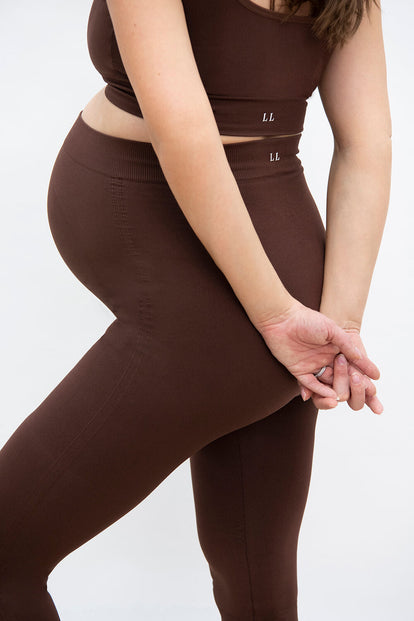 Legging de grossesse sans couture Ultimate - Chocolat