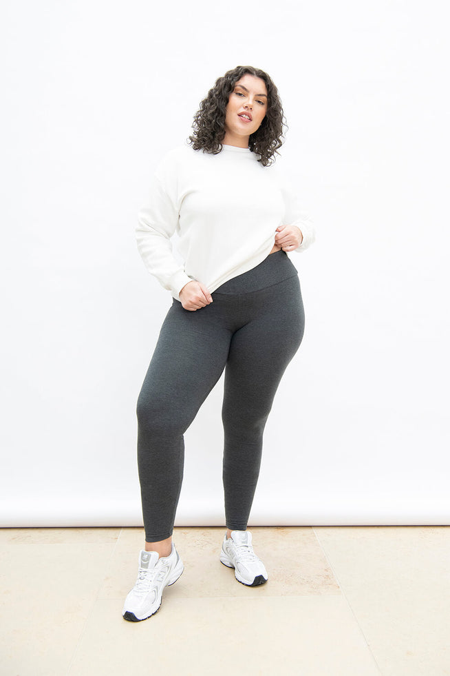 Legging taille haute grande taille Everyday - Dark Gris Marl