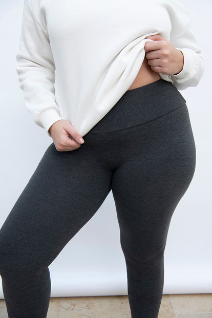 Legging taille haute grande taille Everyday - Dark Gris Marl