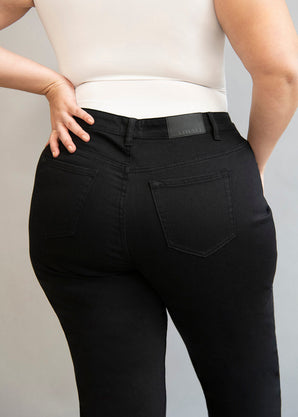 Jean straight grande taille - Noir