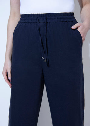 Pantalon en lin Everyday - Marine