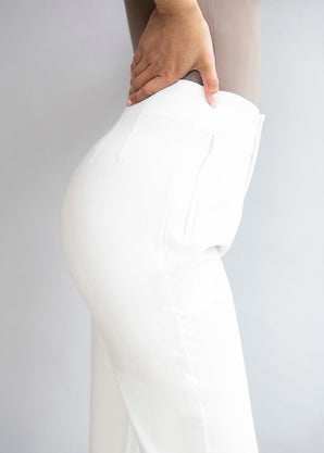 Pantalon cigarette grande taille - Off Blanc