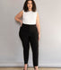 Pantalon cigarette grande taille - Noir