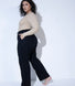 Pantalon en lin grande taille - Noir