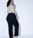 Pantalon en lin grande taille - Noir