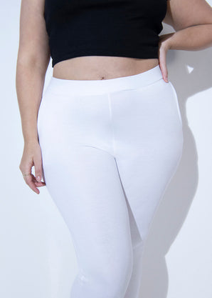 Pantacourt stretch grande taille - Blanc