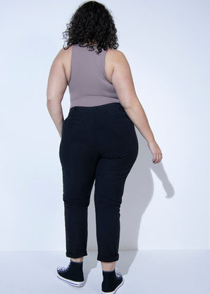 Pantalon chino grande taille - Noir