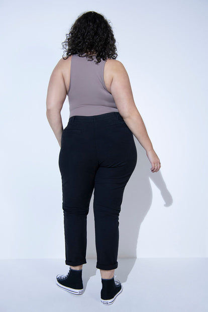 Pantalon chino grande taille - Noir