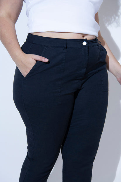 Pantalon chino grande taille - Marine