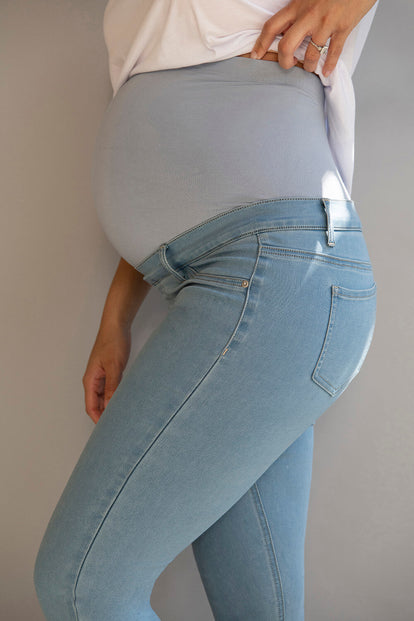 Jegging de grossesse 7/8e - Light Bleu