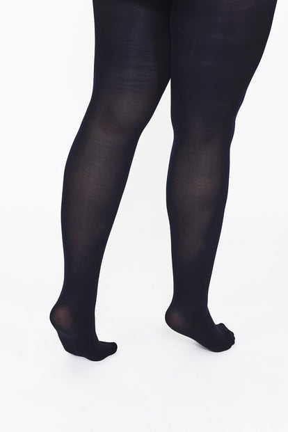 Collants 100 deniers grande taille  - Deep Marine