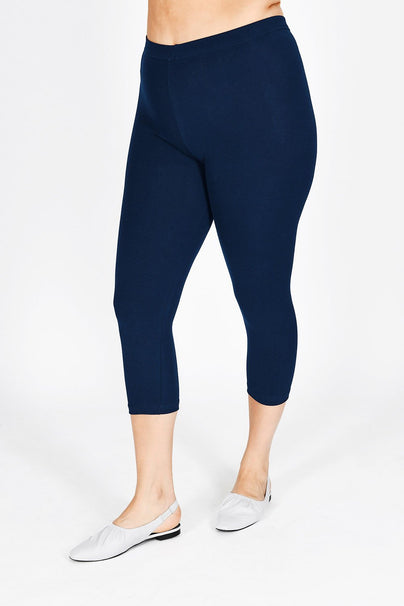 Legging court grande taille Everyday - Bleu Marine