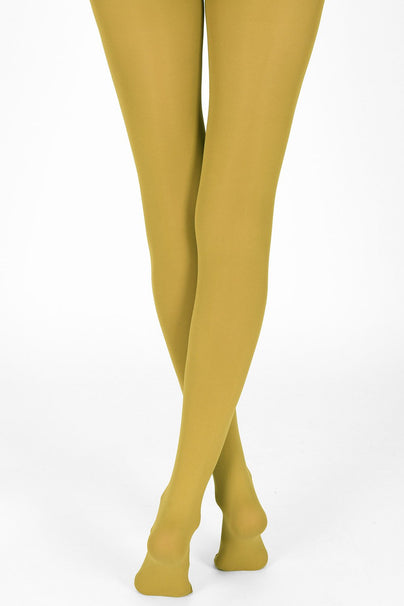 Collants 100 deniers  - Mustard