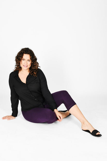 Legging court grande taille Everyday - Acai Purple