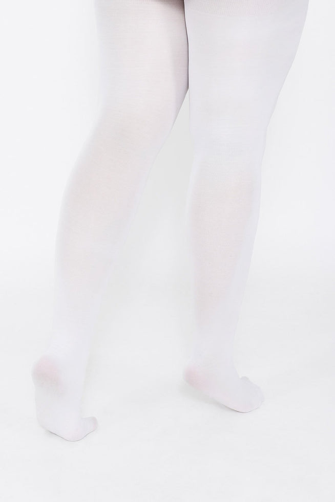 Collants grande taille  - Blanc