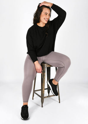 Legging taille haute grande taille Revitalise - Mauve