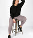 Legging taille haute grande taille Revitalise - Mauve