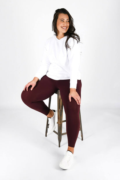 Legging 7/8e taille haute grande taille Revitalise - Winter Berry