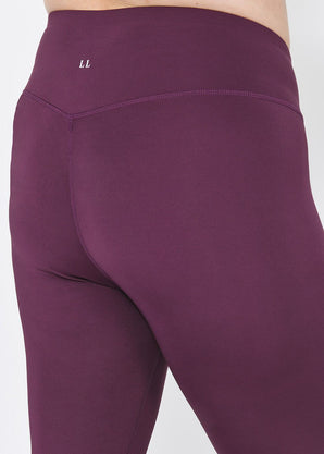 Legging de sport 7/8e taille haute grande taille Focus - Mulberry Plum
