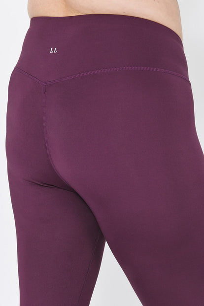 Legging de sport 7/8e taille haute grande taille Focus - Mulberry Plum