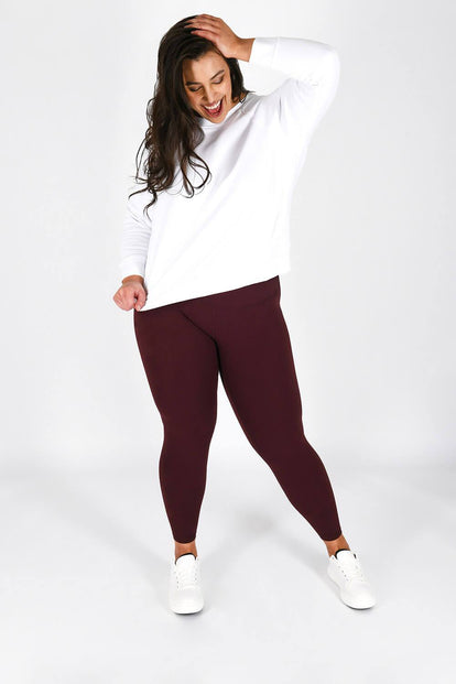 Legging 7/8e taille haute grande taille Revitalise - Winter Berry