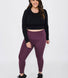 Legging de sport 7/8e taille haute grande taille Focus - Mulberry Plum