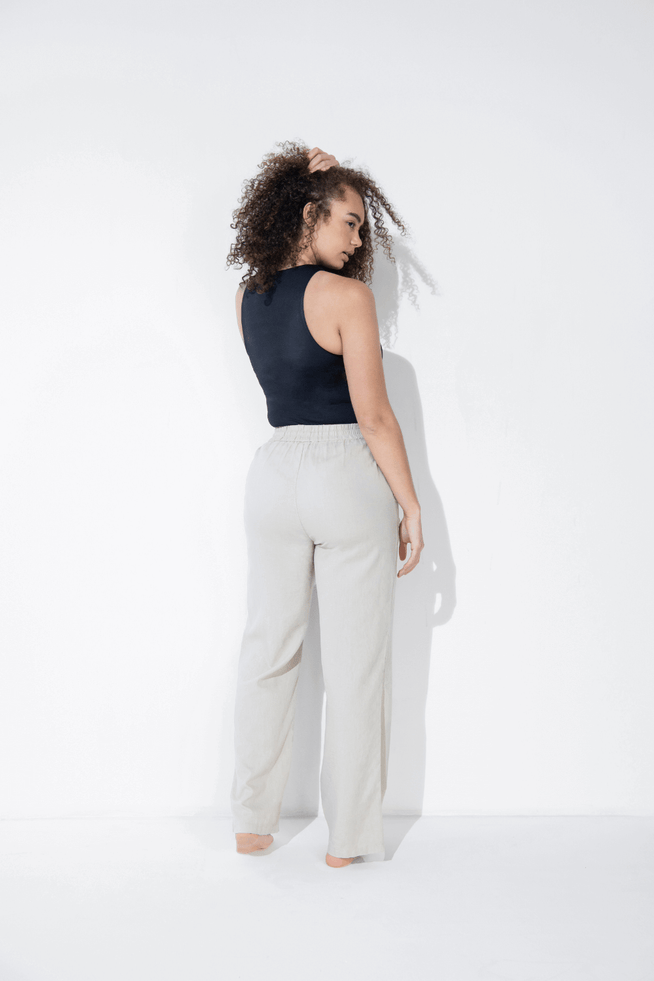 Pantalon en lin Everyday - Stone