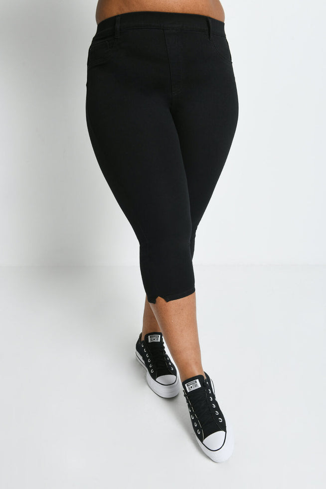 Jegging court grande taille - Noir