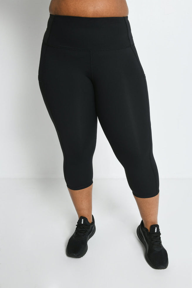 Legging de sport court grande taille Energise - Midnight Noir