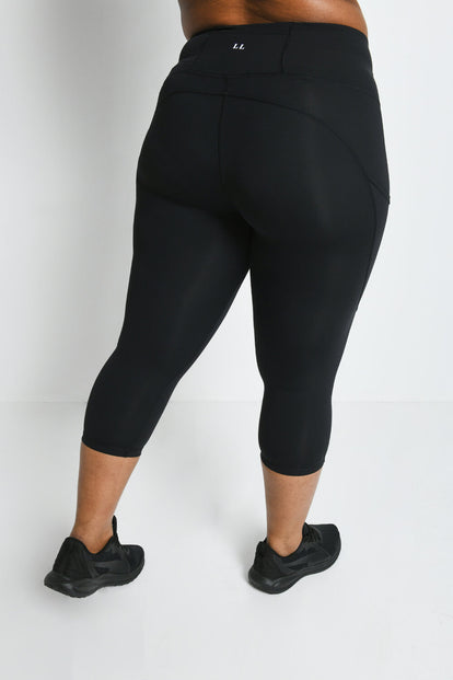 Legging de sport court grande taille Energise - Midnight Noir