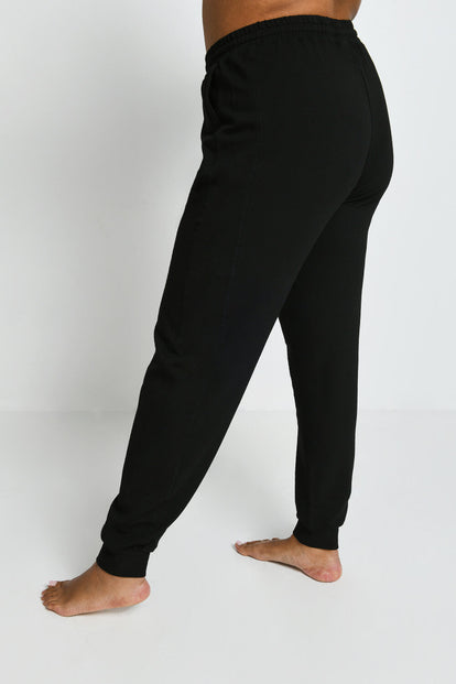 Pantalon de jogging Lounge-Luxe grande taille - Noir