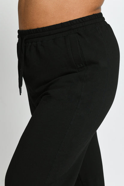 Pantalon de jogging Lounge-Luxe grande taille - Noir