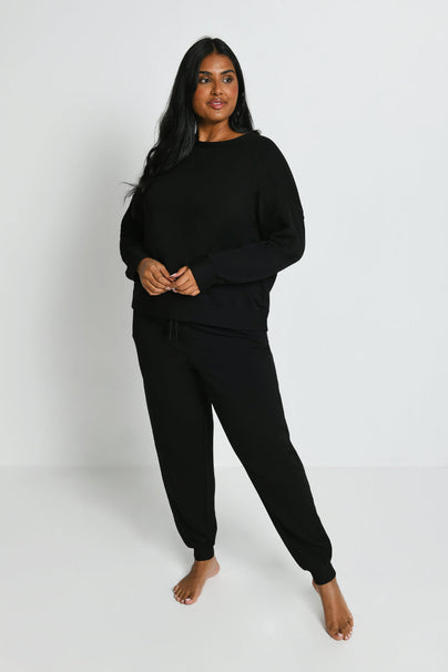 Sweat Lounge-Luxe grande taille - Noir