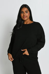 Sweat Lounge-Luxe grande taille - Noir