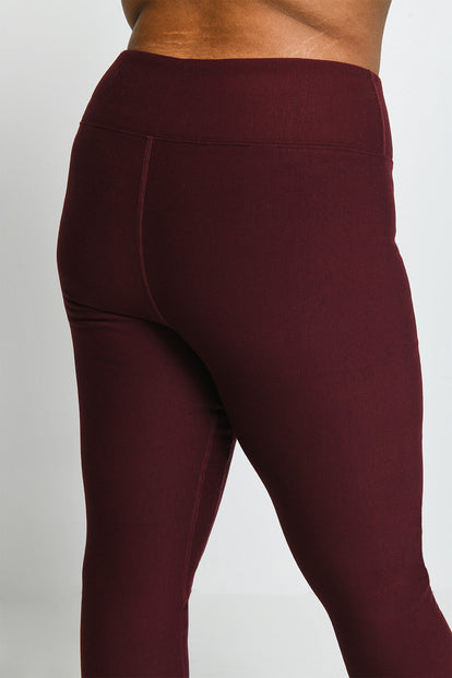 Legging taille haute grande taille Winter Everyday - Burgunder