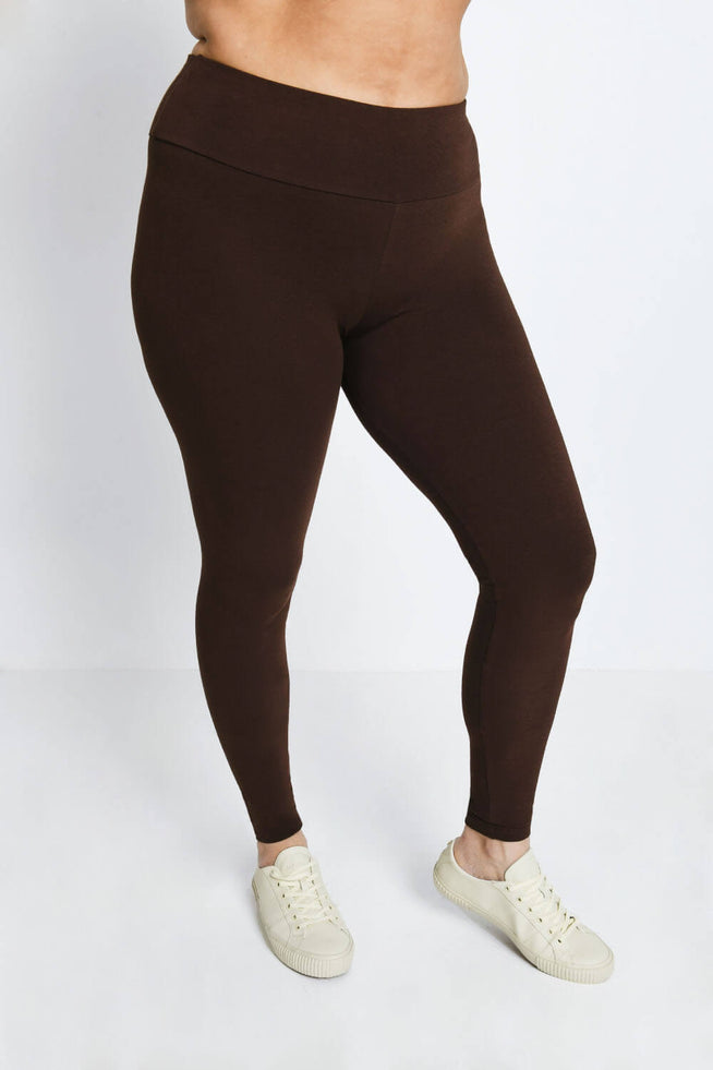 Legging taille haute grande taille Everyday - Chocolat