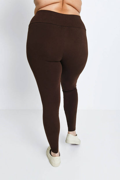 Legging taille haute grande taille Everyday - Chocolat