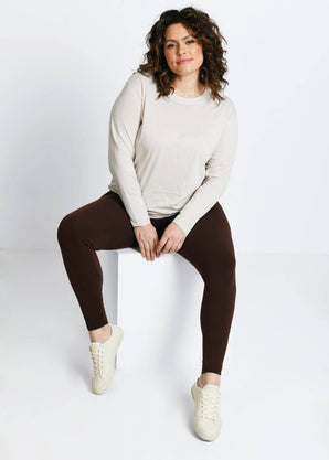 Legging taille haute grande taille Everyday - Chocolat