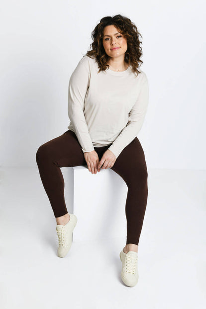 Legging taille haute grande taille Everyday - Chocolat